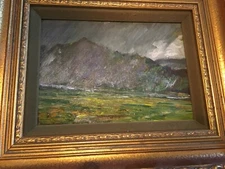 Gustave Wiegand “Passing Rainstorm” Painting, Signed  MB74