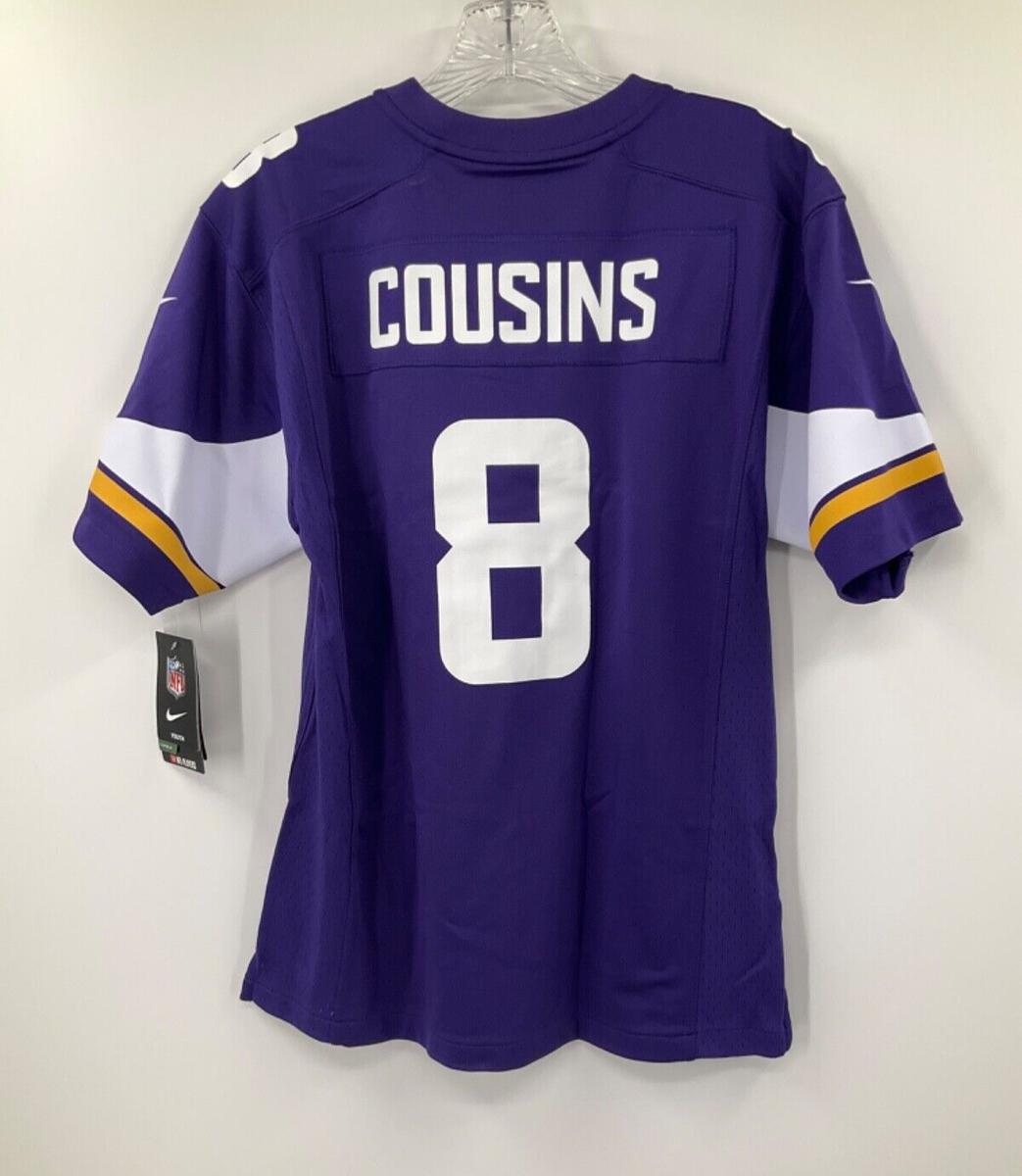 KIRK COUSINS MINNESOTA VIKINGS #8 YOUTH PLAYER JERSEY NEW! SIZE: LARGE 14/16