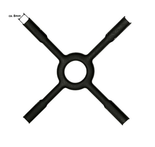 Gaskreuz Reduzierer Gasherdkreuz Aufsatz Reduzierring Gasherdaufsatz ca.150mm - Bild 2 von 5