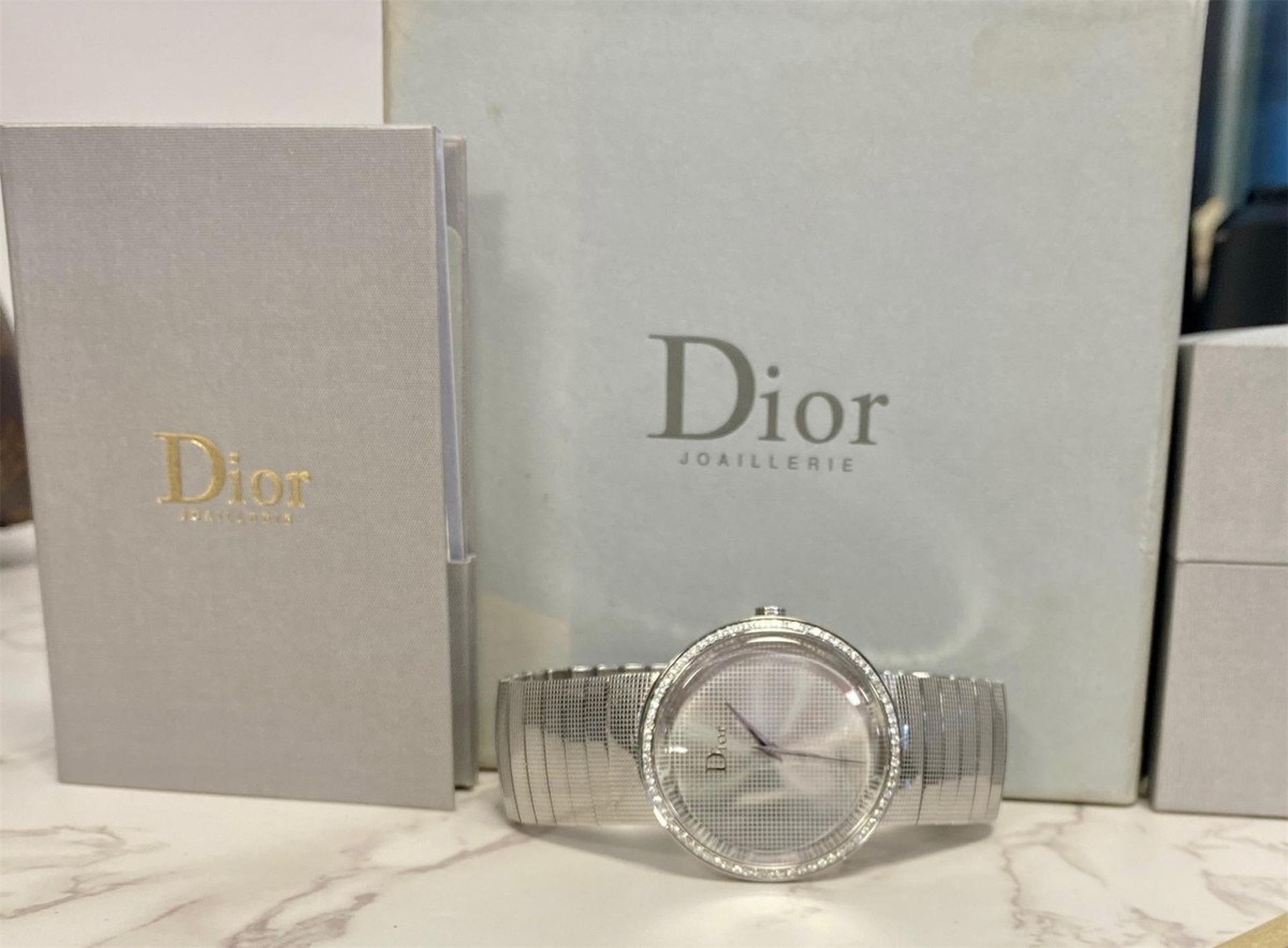 Christian Dior La D De Diamond Bezel 38mm Quartz Ladies Watch w