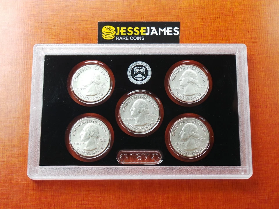 2017 S 5 COIN ENHANCED WASHINGTON ATB QUARTER SET FROM 225TH ANNIVERSARY - Image 2 of 2