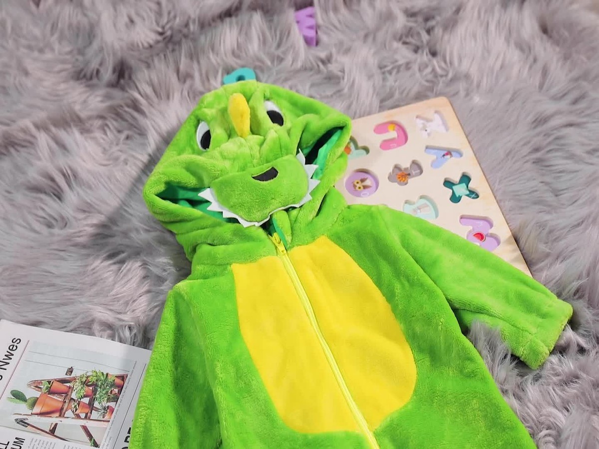 Light Green Dinosaurus Onesie Kind Pink Baby Girls Dinosaur