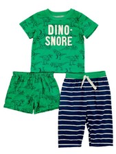Carters Infant Toddler Boys 3-Piece Dino-Snore Sleepwear Pajama Set
