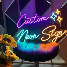 Free Design Personalised Custom Neon Signs LED Night Light Wall Mount Wedding