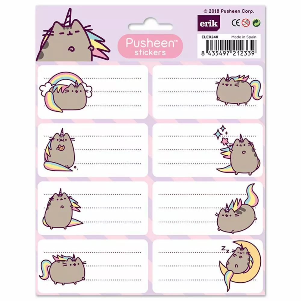 Pusheen the Cat Notebook Stickers PINK