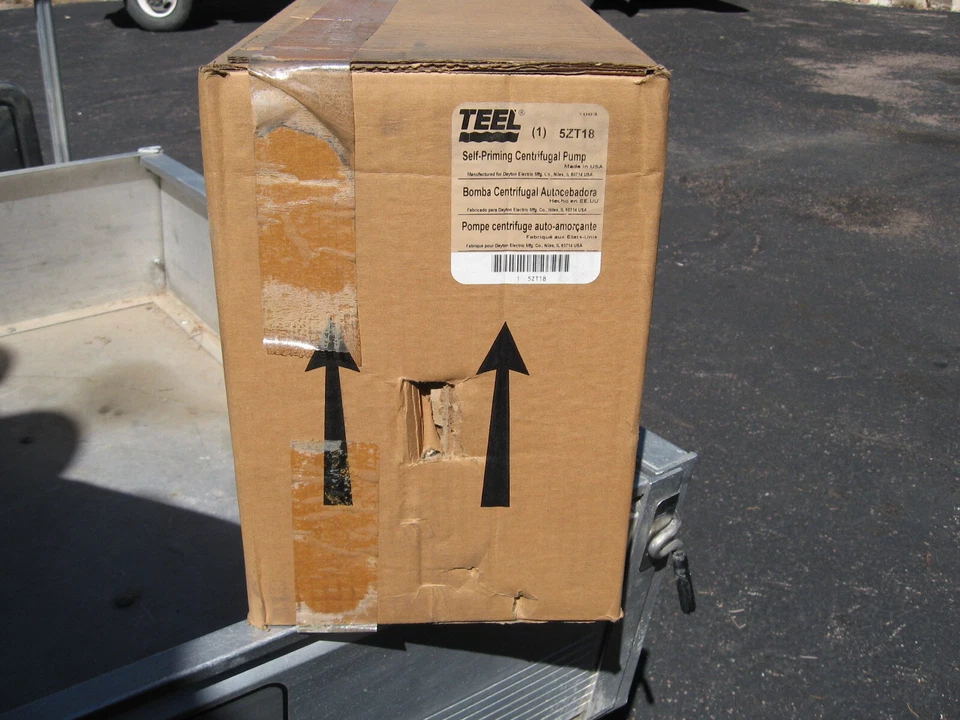 TEEL 5ZT18 1-1/2" SELF PRIMING 1-1/2 INCH CENTRIFUGAL PUMP 1.5HP 4UA72  (NIB) - Image 2 of 4