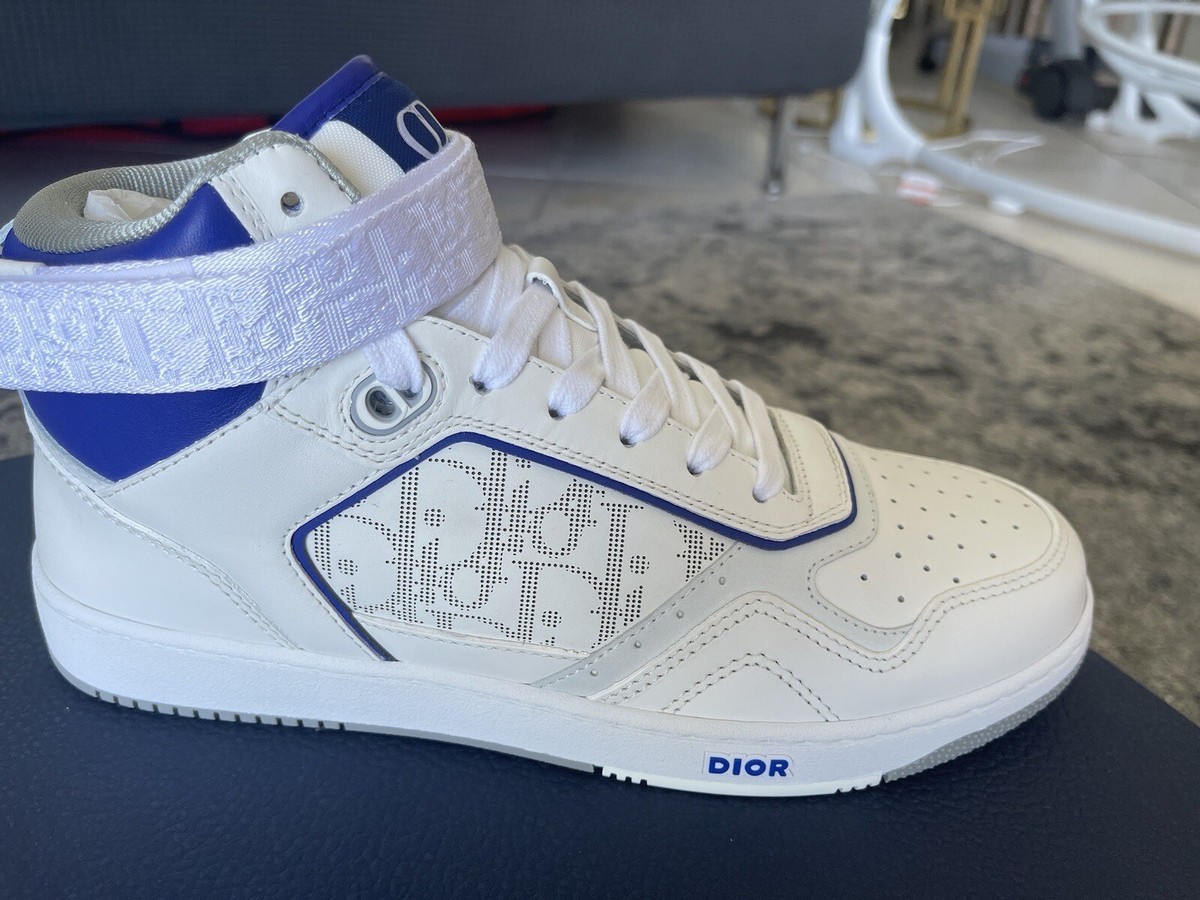 Christian Dior Men's B27 Mid-Top Sneakers Leather with Christian Dior Men's B27 Mid-Top Sneakers Leather with