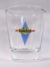 A Charming Blue Sunoco Gasoline  1  1/2 oz. Shot Glass