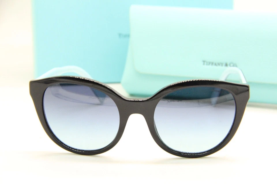 NEW TIFFANY & CO. TF 4164 8001/9S BLACK TURQUOISE AUTHENTIC SUNGLASSES 52-20 - Image 2 of 4