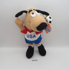 D0105C FIFA World cup Soccer 1994 Jun Planning USA Dog Striker Plush 8" Toy Doll