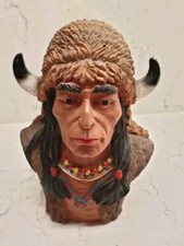 Native American Indian bust resin 5" 13cm