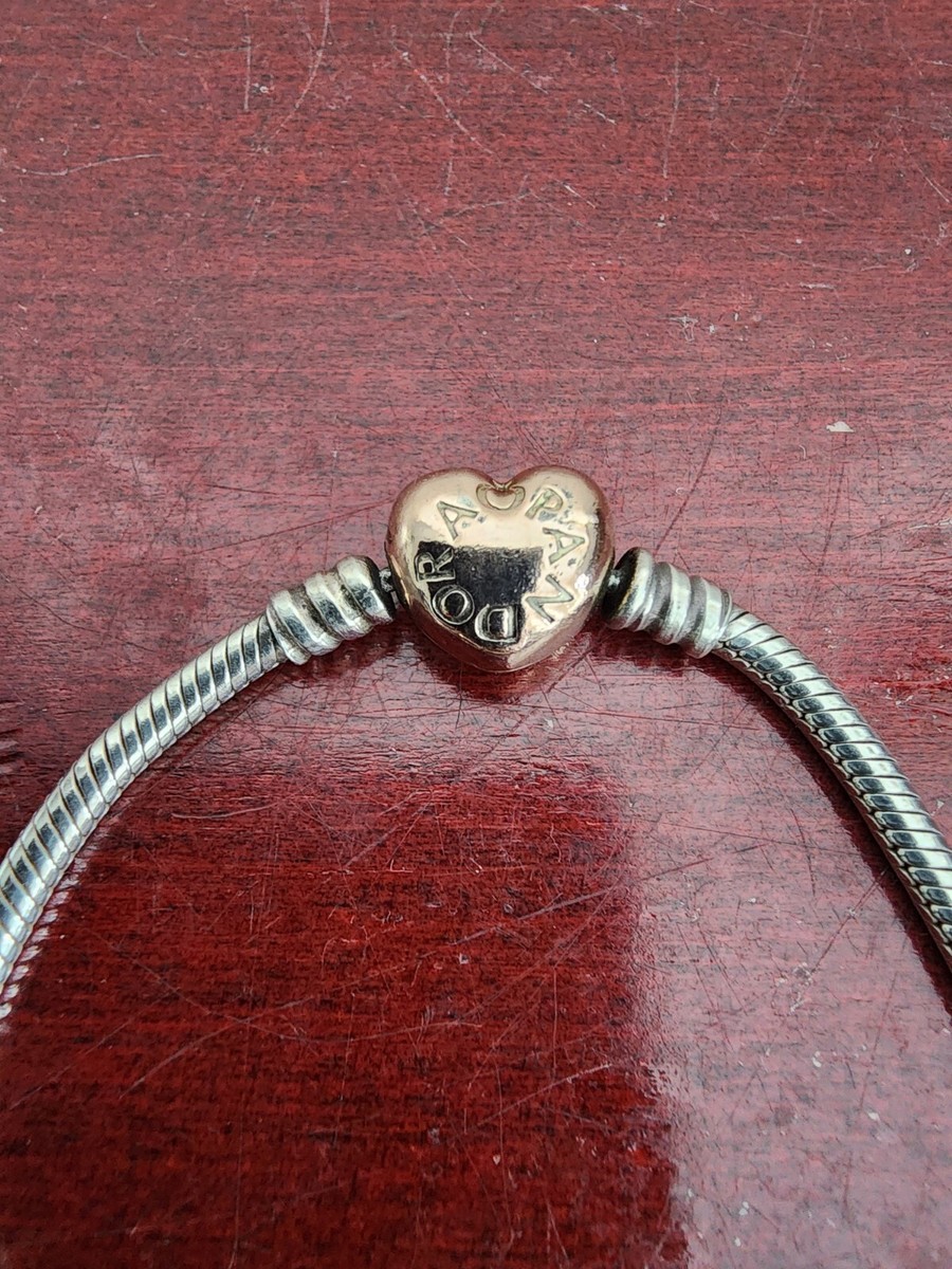 PANDORA ALE R 925 STERLING SILVER ROSE GOLD PLATED HEART CLASP