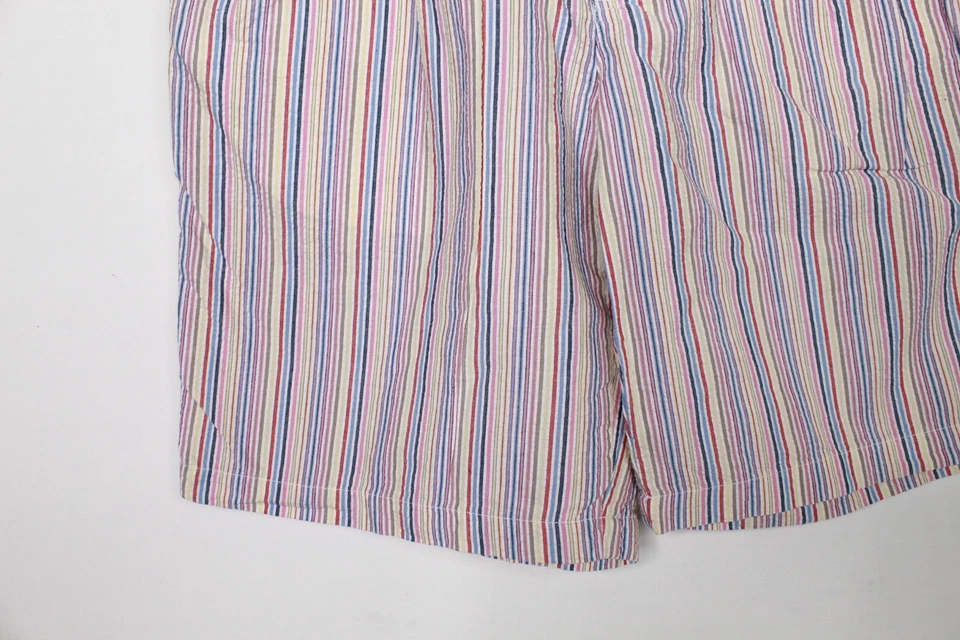 Cutter & Buck Golf Shorts Mens Size 33 Seersuckered Striped Beach Chino - Image 3 of 4