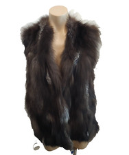 Heartloom Genuine Silver Fox Fur Vest - New With Tags - Size Medium