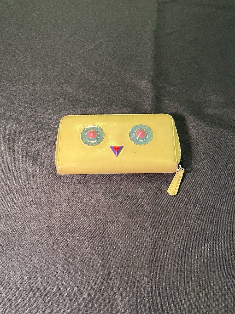 ‣ FENDI 財布. AUTHENTIC FENDI MONSTER BUGS EYE ROBOT EYES LONG ZIP LEATHER