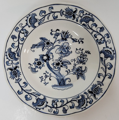 Nikko Ironstone Double Phoenix 6'' Coffee Tea Saucer Blue Ming Tree VTG Japan