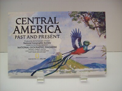 National Geographic Map Central America Past Present April 1986 - NEW
