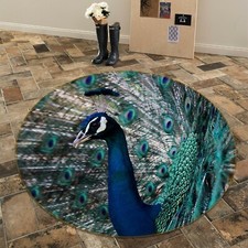 3D Beautiful Peacock C29 Animal Non Slip Rug Mat Elegant Photo Carpet Zoe