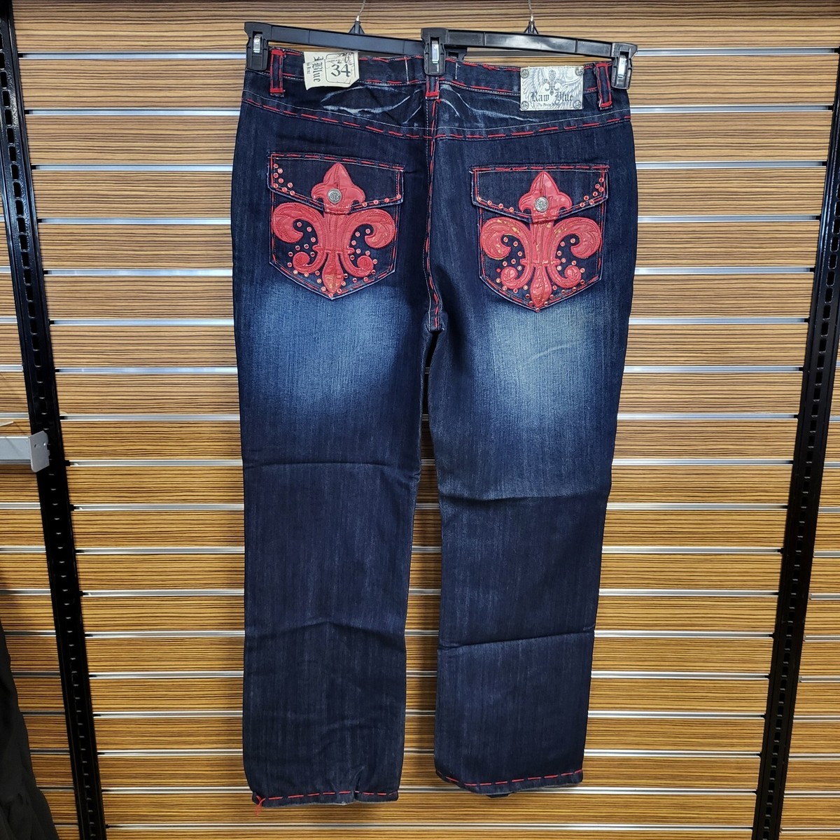 RAW BLUE Vintage Wide Leg Blue Jeans NEW WITH TAG with Aging