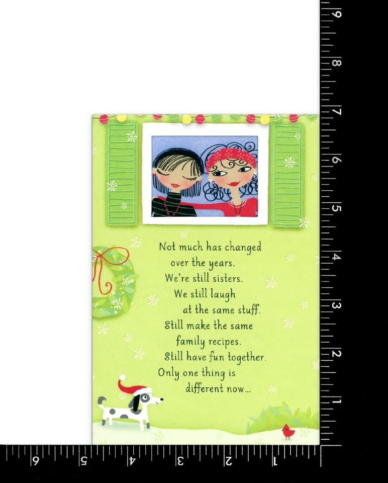 Funny CHRISTMAS Card FOR SISTER, Girls Adult Table Friends Joke by Hallmark +✉ - Image 3 of 4