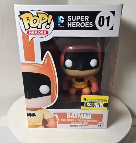 Funko Pop! DC Super Heroes Batman #01  (Orange) Entertainment Earth Exclusive