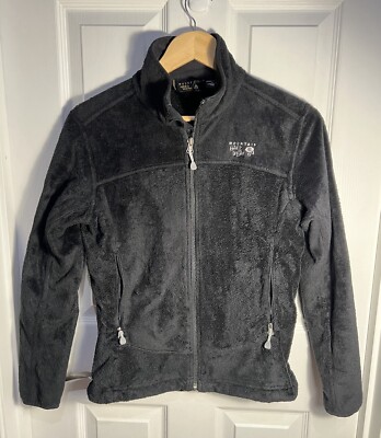 Mountain Hardwear Jacket Womens Black Pyxis Fleece Full Zip Size Small OL3866