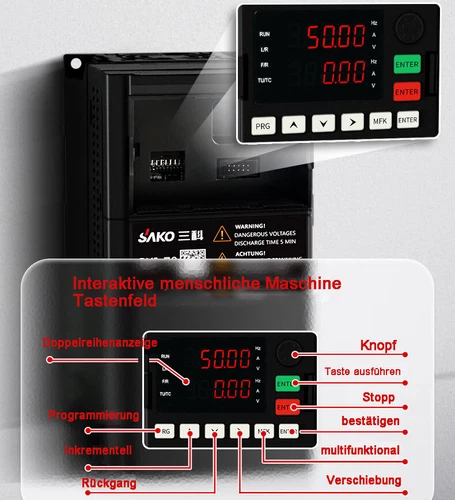 Convertidor de frecuencia 380V 7.5KW 3 fases convertidor de frecuencia VFD Inverter DE STOCK - Imagen 5 de 17