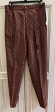 Vintage Lizsport Liz Clairborne NWT S10 High Waist Tapered Tapesrty Slacks Pants