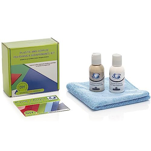 Glass Polish 31001 Kit di lucidatura manuale fai da te per plastica e acrilic...
