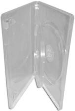 Triple 3-Disc CLEAR 14mm DVD Boxes with Hinged Flap 10-Pak
