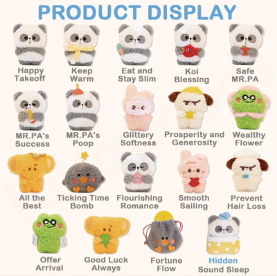 Mr.Pa Pa Panda Fortune Favors You Plush Refrigerator Magnet Series