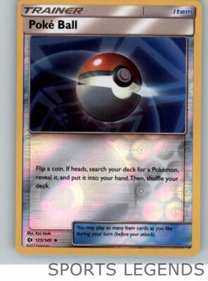 Pokemon Sun & Moon PokeBall Card #125/149 - Uncommon Reverse Holo (NM/M Condition) - View #9
