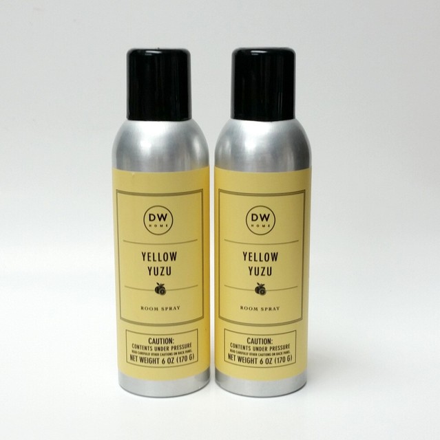 DW Home Richly Scented Yellow Yuzu Room Spray Fragrance 6 oz LOT OF 2
