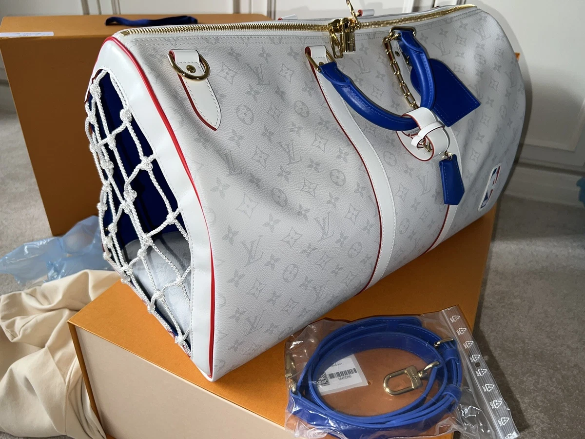 Louis Vuitton LV x NBA Monogram Antarctica Keepall Bandouliere 55 Duffle  92lk425