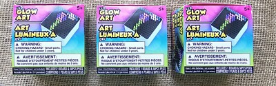 New 3 LED Glow Art Mini Board & Peg Sets Compare To Lite Brite