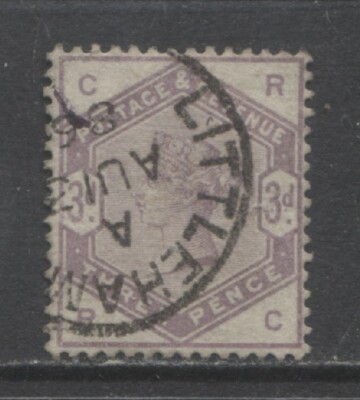 GREAT BRITAIN 1884 3 penny Queen Victoria issue pos R-C used