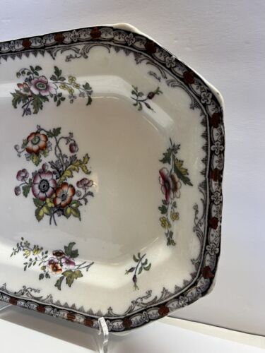 J Clementson Ironstone Platter Parisian Groups Wild Flowers 19th Century READ - Picture 4 of 24