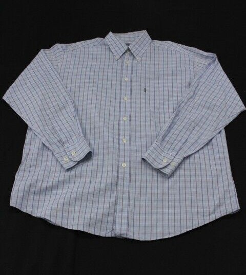 Barbour Summer Soft Men's XL Long Sleeve Button Up Blue Plaid