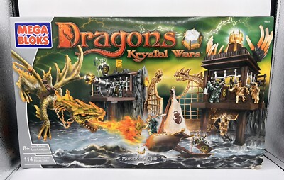 NEW Mega Bloks Construx Marauder's Cliff Krystal Wars Dragons 9885 SEALED READ