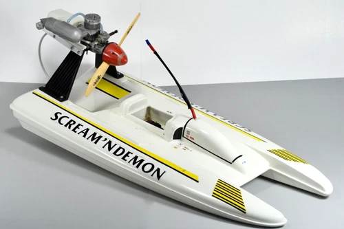 Rare Original Vintage Flitecraft/Dane Hobbies Scream'n Demon RC Speedboat
