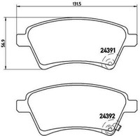 P 23 105 Brembo Bremsbelagsatz, Scheibenbremse FüR Fiat, Suzuki