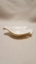 Vintage Lenox USA Ivory Porcelain Gold Trim Dove Shaped Candy Trinket Dish