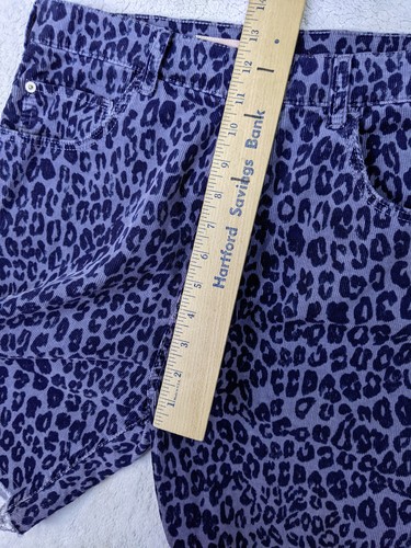Pilcro Womens 31 12 Stretch Purple Leopard Corduroy Shorts Cut Bermuda - Picture 7 of 9