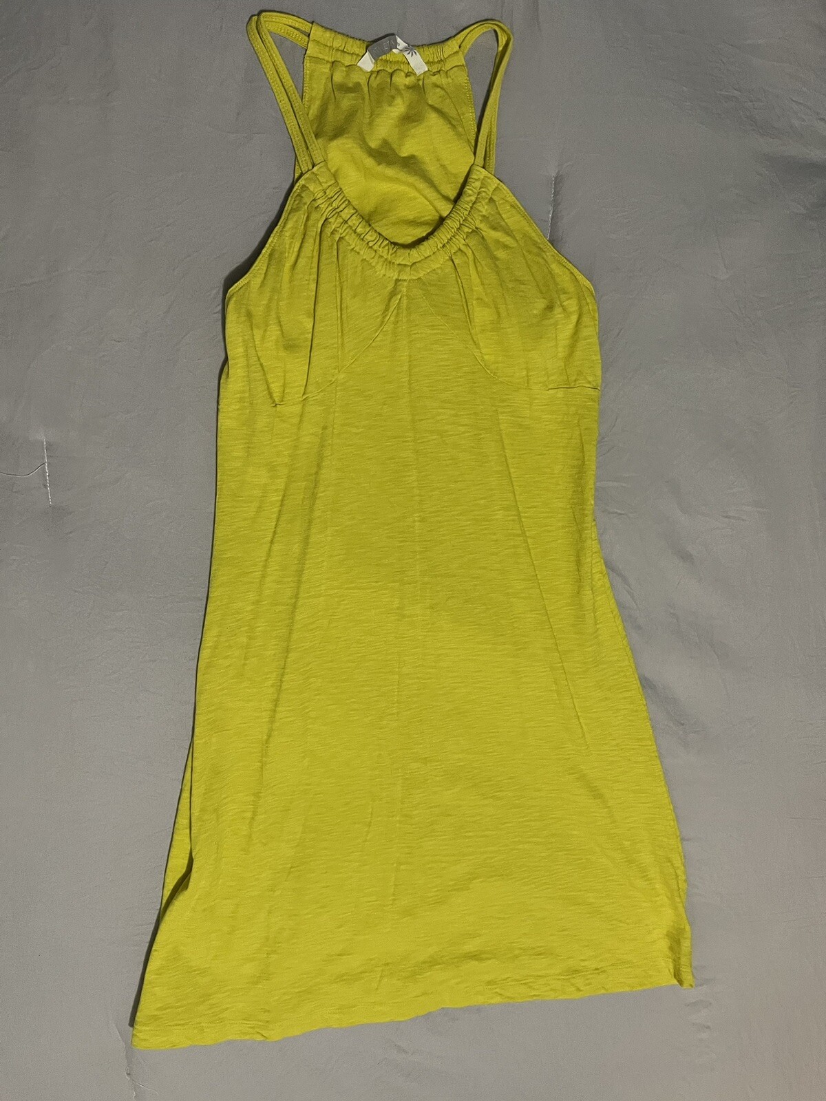 Athleta Summer Tank Dress Women's Size XS Yellow Shelf Bra, EUC Cute! eBay