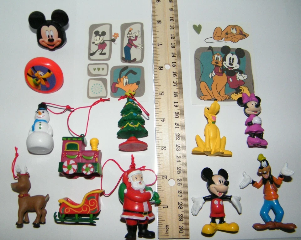 Disney Mickey Mouse Casa Club Navidad Fiesta Favor 14 Set Con Santa Foto 3 de 4
