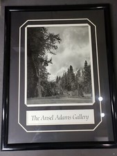 Ansel Adams El Capitan Yosemite 44x33 Art BLACK Glossy Custom Framed Matted