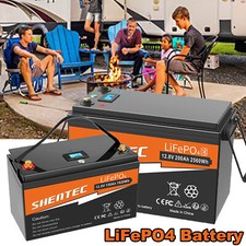 LiFePO4 Battery 300Ah 200Ah Lithium BMS Deep Cycle Off Grid Solar Power RV