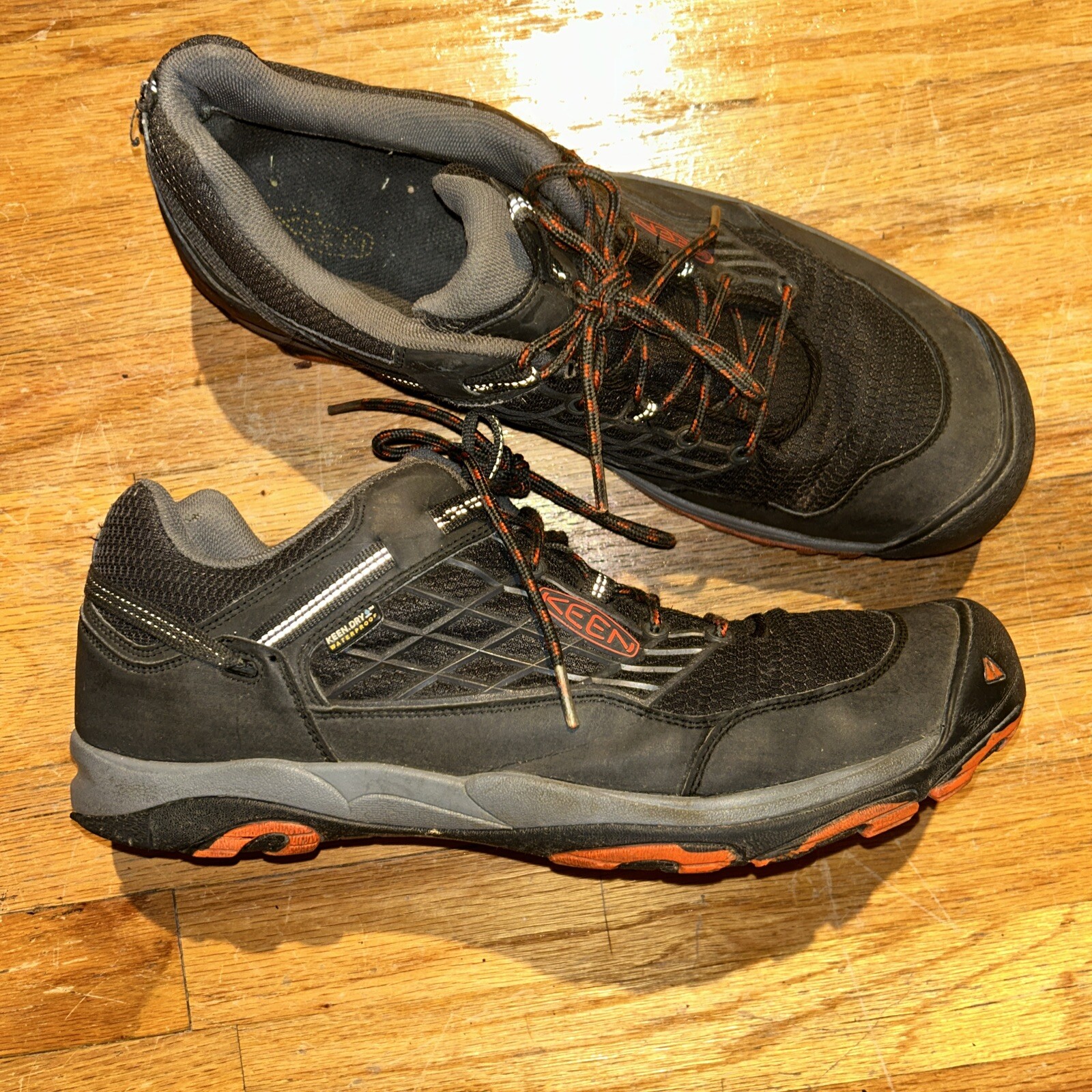 Scarpe da trekking Keen Saltzman impermeabili da uomo taglia 15 KEEN.DRY marroni stivali bassi in rete