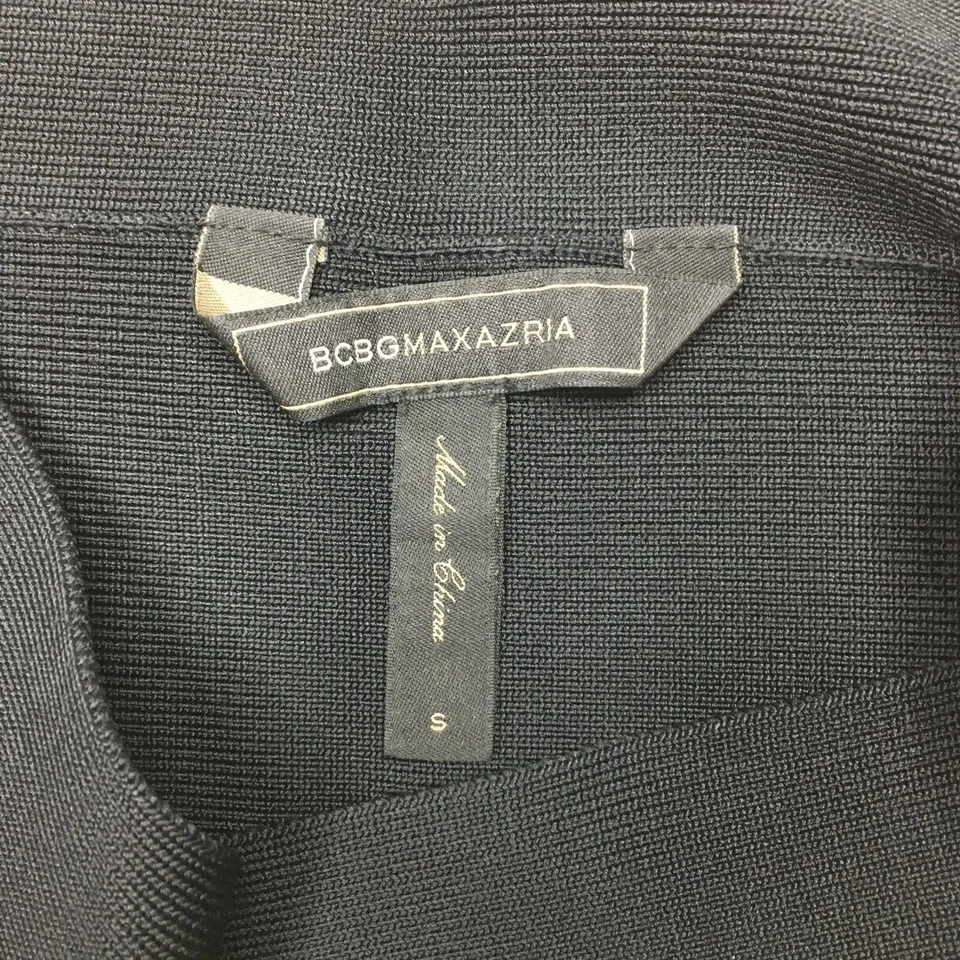 BCBGMAXAZRIA Mujer Pequeña Negra SIMONE Bodycon Cintura Alta Vendaje Pull On Falda Foto 3 de 4