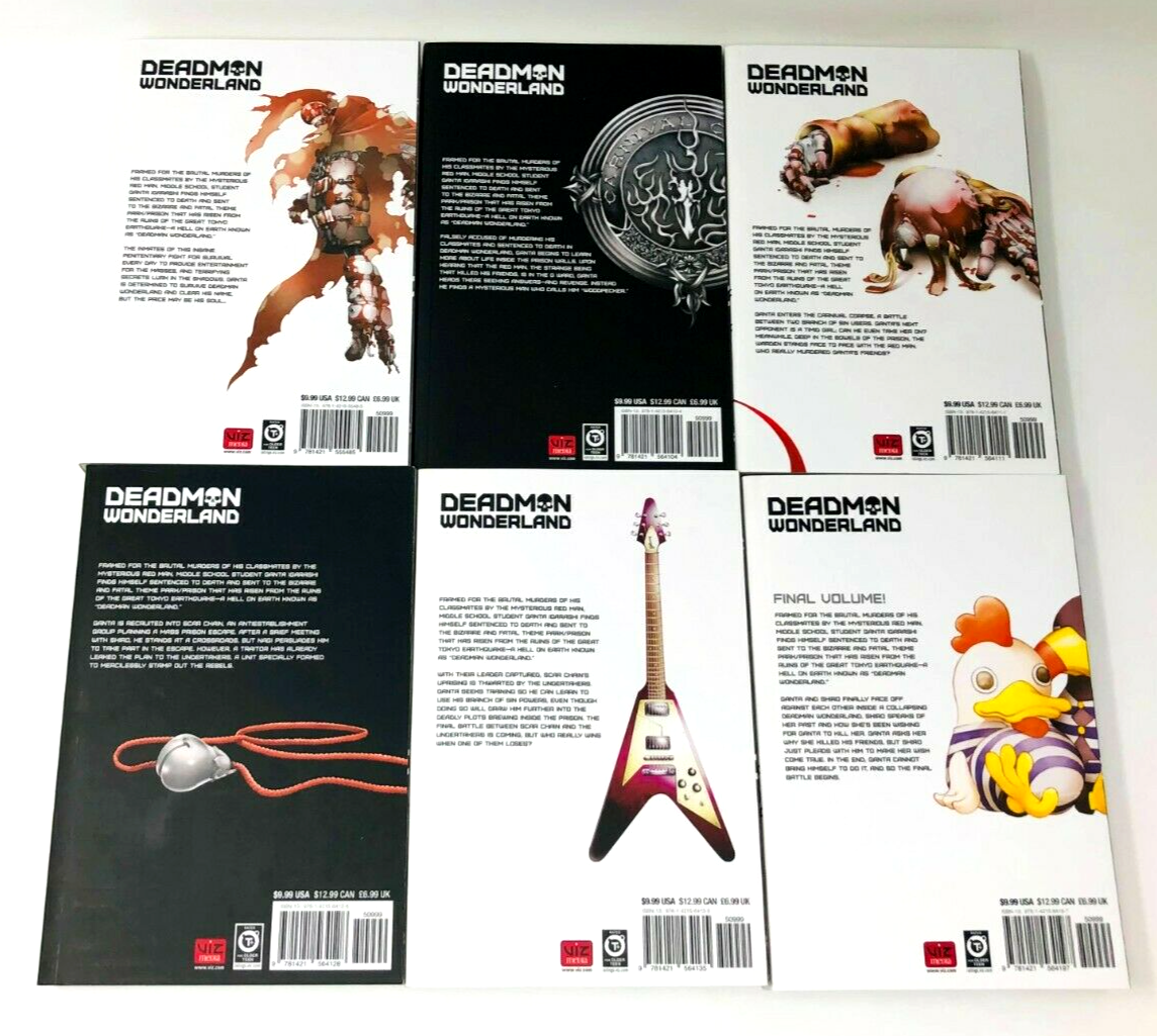 Dead Man Wonderland Volumes 1 2 3 4 5 13 English Manga Volume Lot